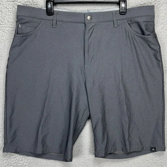 Adidas Golf Shorts Mens 40 Grey Nylon Blend Performance Stretch Flat Front NEW - Picture 1 of 8